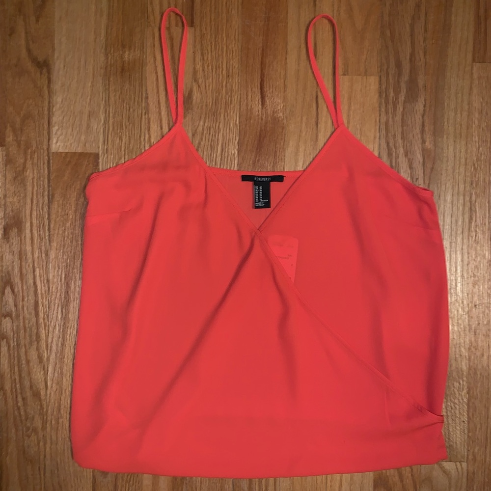Forever21 Front Cross Blouse Tank sz M